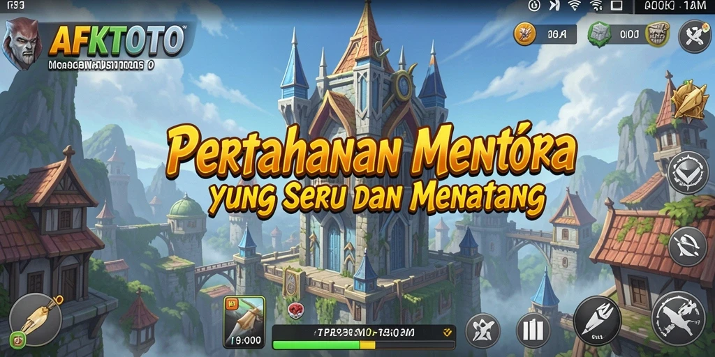 Tampilan gameplay AFKTOTO yang mendebarkan dalam Tower Defense.