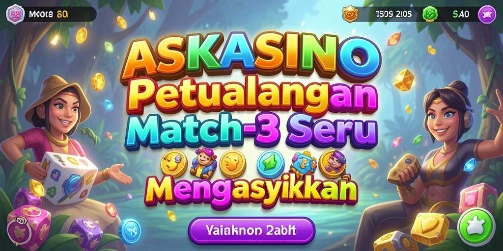 Gameplay seru di ASKASINO dengan tantangan Match-3.