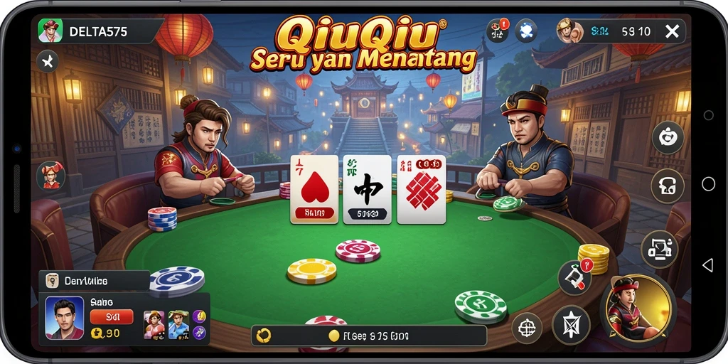 Screenshot gameplay QiuQiu yang seru dan interaktif.