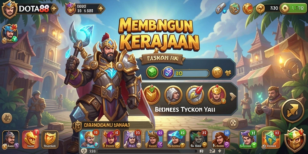 Screenshot gameplay DOTA88 menampilkan pengelolaan bisnis yang seru.