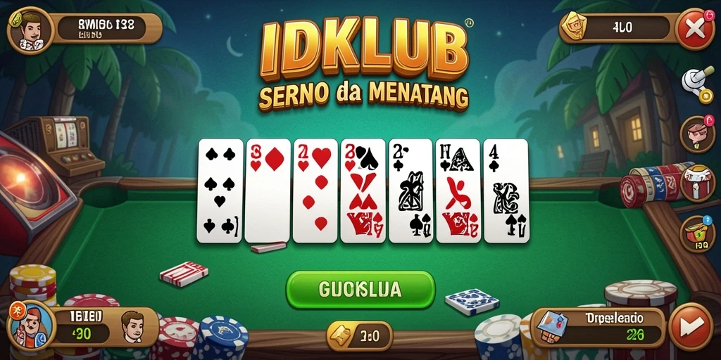 Gameplay menarik yang menunjukkan serunya bermain Domino di IDKLUB.