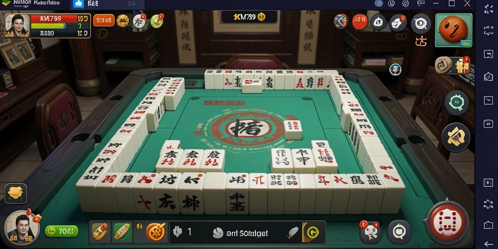 Tampilan screenshot <strong>KM789</strong> menunjukkan gameplay Mahjong yang menarik.