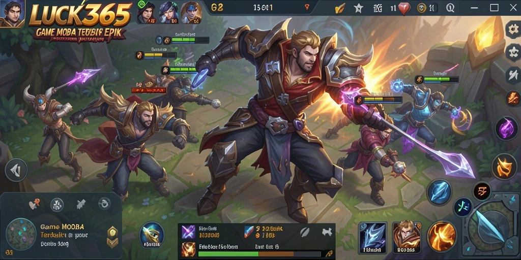 Tampilan gameplay menegangkan dalam LUCK365 dengan karakter bertarung.