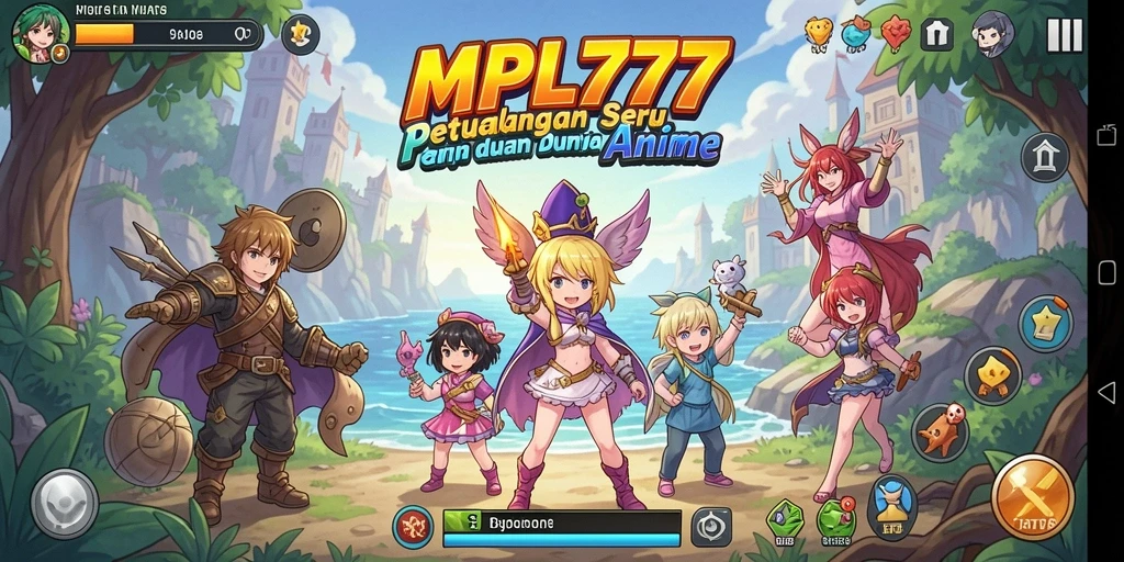 Screenshot gameplay MPL777 menampilkan karakter anime yang sedang bertarung.