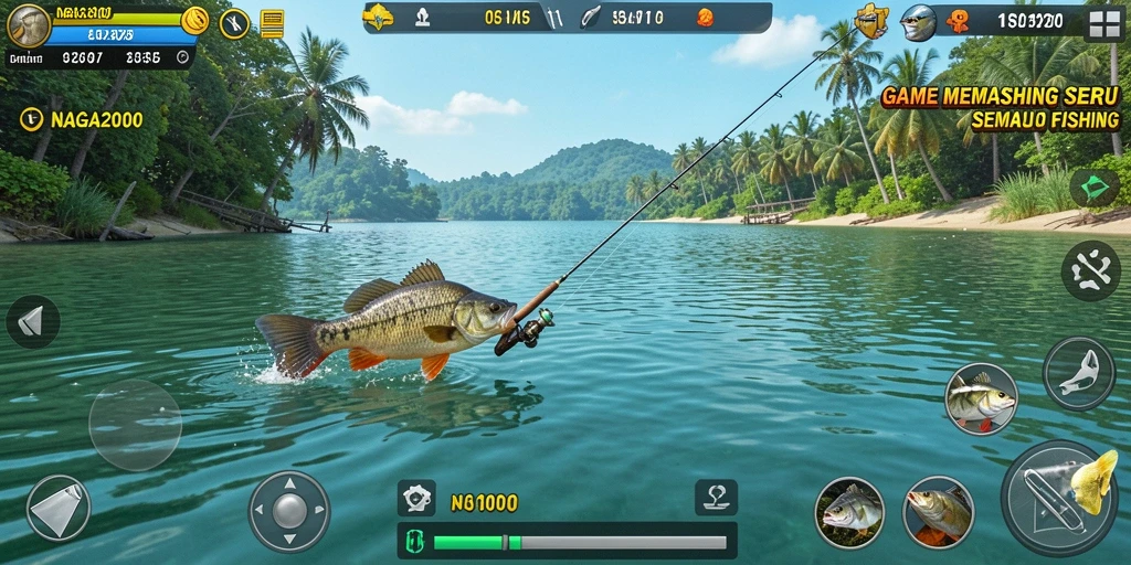 Gameplay memancing yang seru dan menantang di NAGA2000.