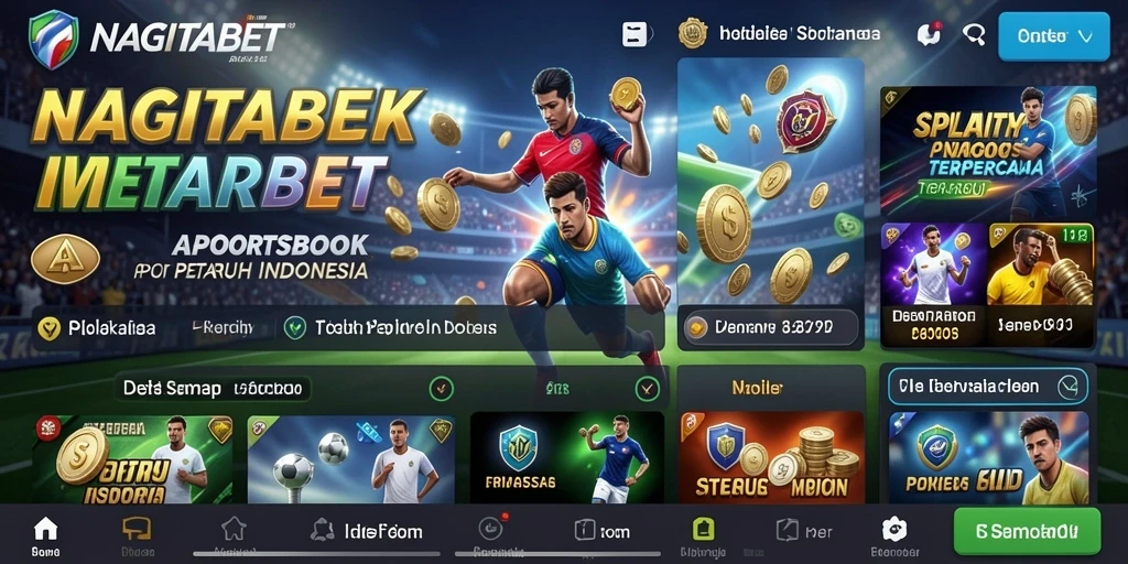 Tampilan utama NAGITABET yang menunjukkan pilihan taruhan olahraga.