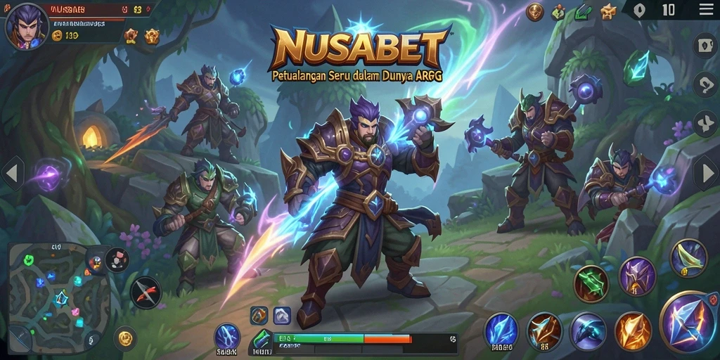 Tangkapan layar NUSABET menampilkan aksi pertarungan yang seru.