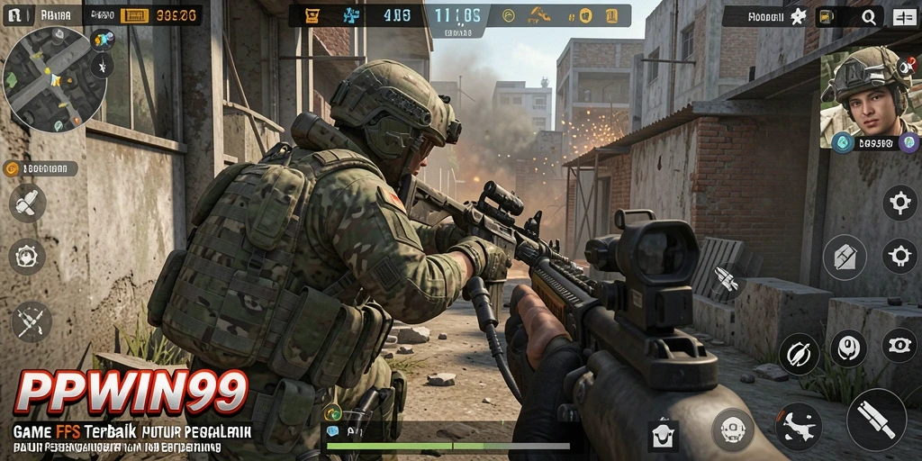 Screenshot gameplay menampilkan pertempuran seru di PPWIN99.