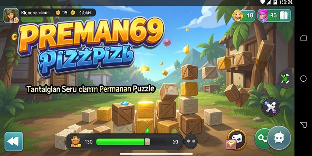 Screenshot gameplay PREMAN69 menampilkan tantangan puzzle yang menarik.
