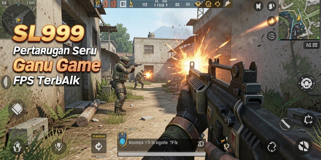 Gambaran gameplay intens SL999 dengan aksi tembak-menembak.