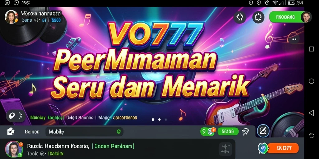 Tampilan gameplay seru dari VO777 dengan berbagai pilihan musik.