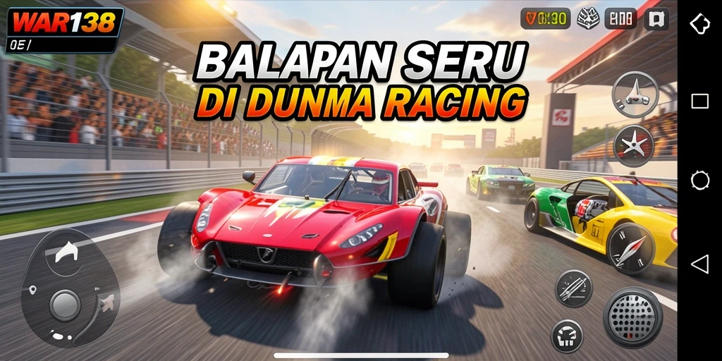 Tampilan gameplay balapan seru di WAR138.