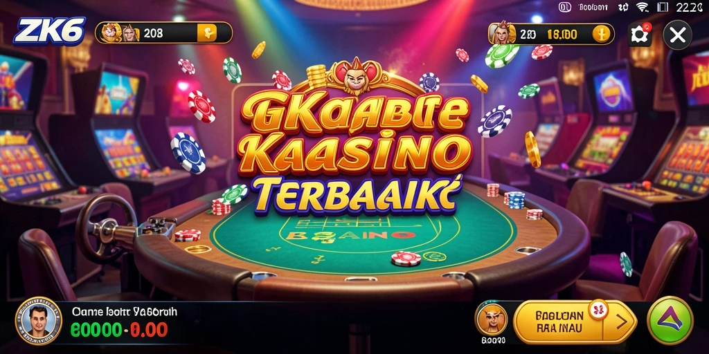 Tampilan gameplay menakjubkan dari ZK6 di dunia kasino.